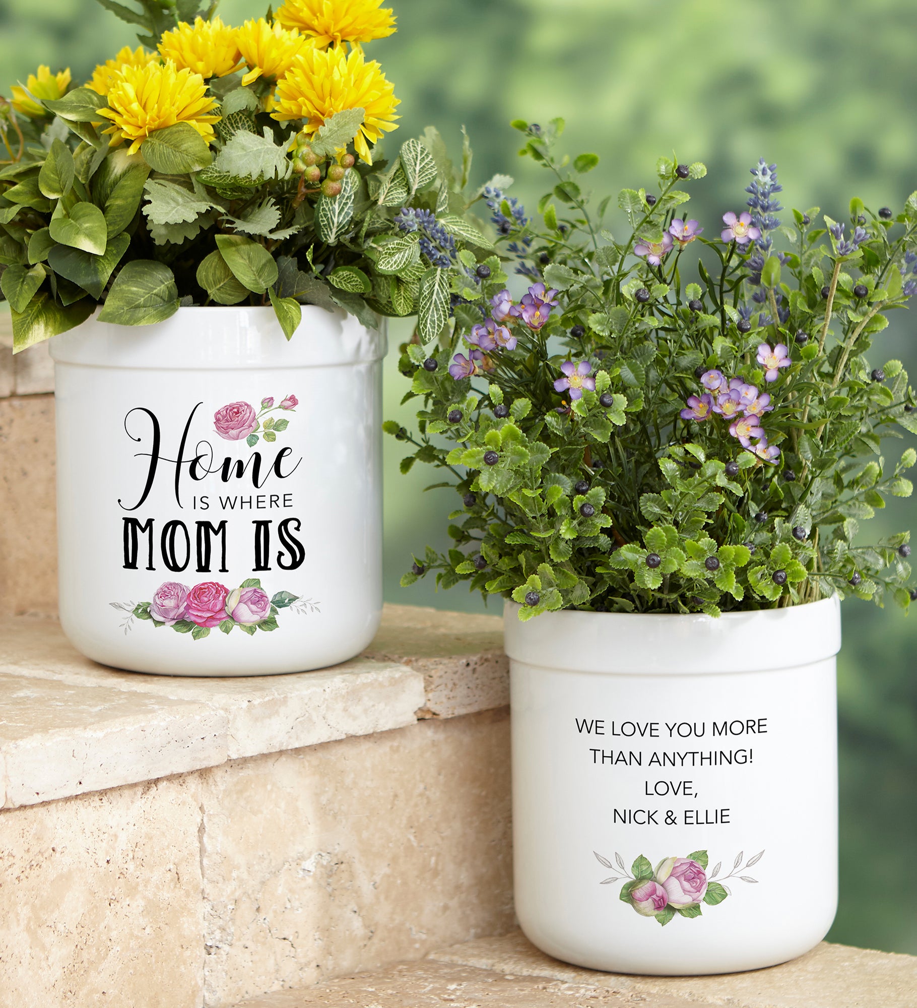 Home Is Where Mom Is Personalized Outdoor Flower Pot